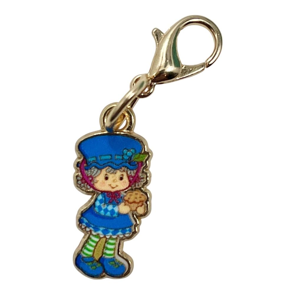 Vintage Strawberry Shortcake Blueberry Muffin Clip On Charm Zipper Pull Bag